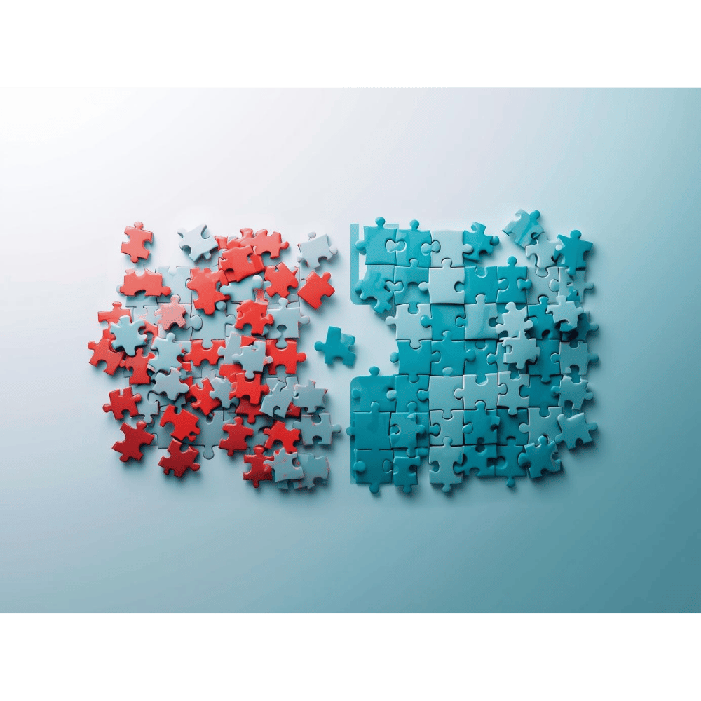 Puzzle diagram showing how BambooHR integrates disconnected benefits systems for startups