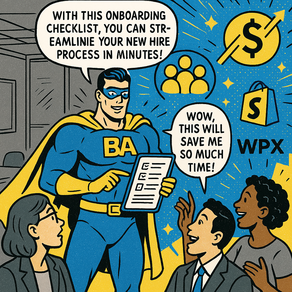 Smiling HR professional working on benefits administrator side hustle blog at laptop.